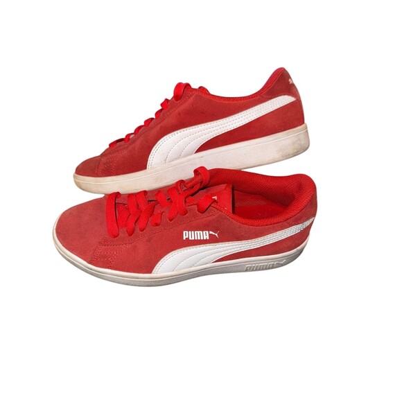 Youth Unisex Puma Suede Classic Lace Up Red Skateboard Sneakers sz 5 (US) - Picture 1 of 8